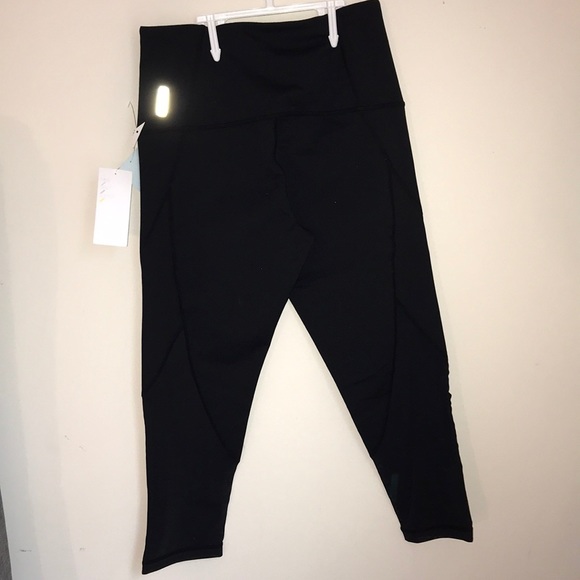 NWT Zella High Waisted Crop with mesh - Picture 5 of 7